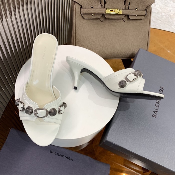 Ba*len*cia*ga cagole 70mm sandal white