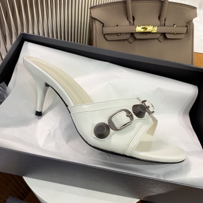 Ba*len*cia*ga cagole 70mm sandal white