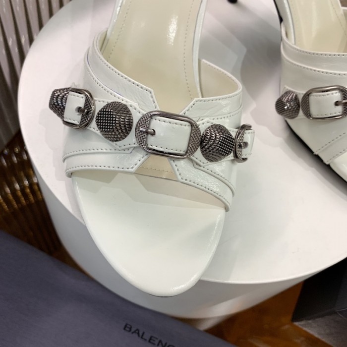 Ba*len*cia*ga cagole 70mm sandal white
