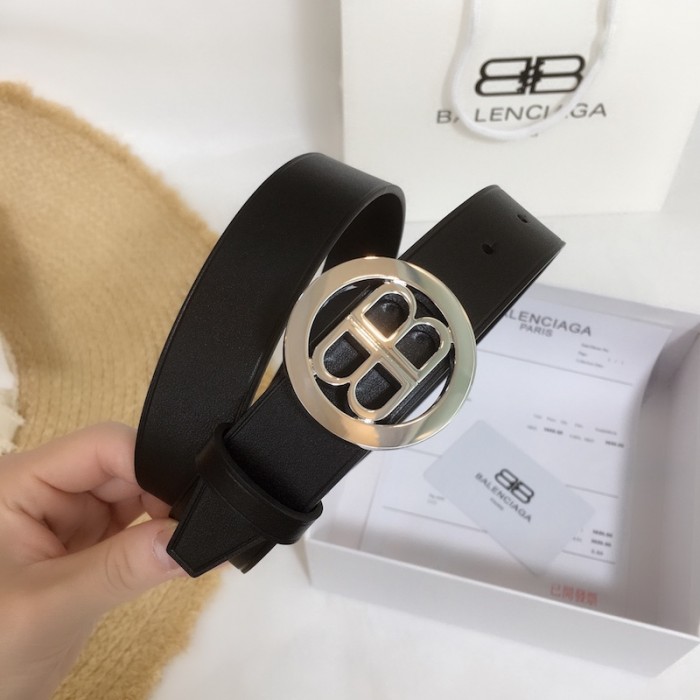 Ba*len*cia*ga circle bb belt black / silver