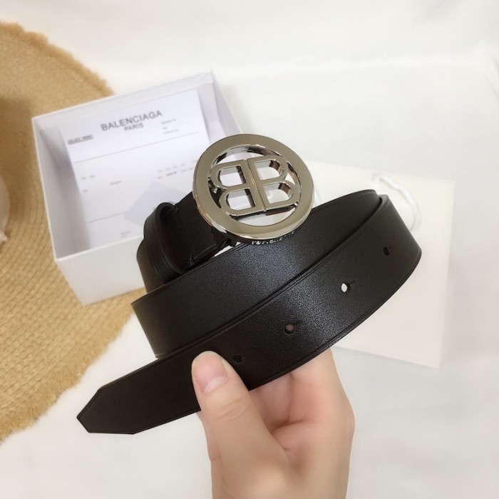 Ba*len*cia*ga circle bb belt black / silver