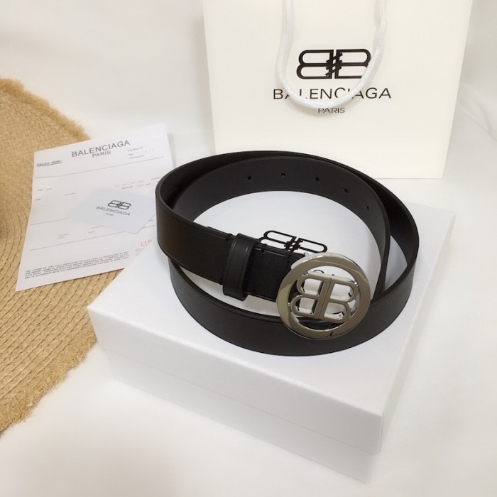 Ba*len*cia*ga circle bb belt black / silver