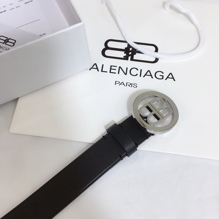Ba*len*cia*ga circle bb belt black / silver