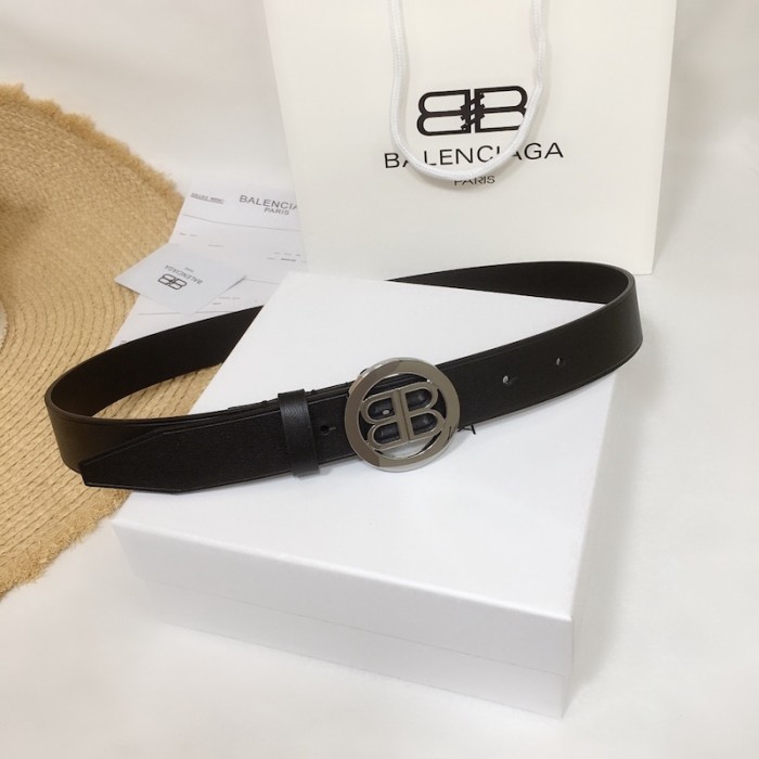Ba*len*cia*ga circle bb belt black / silver