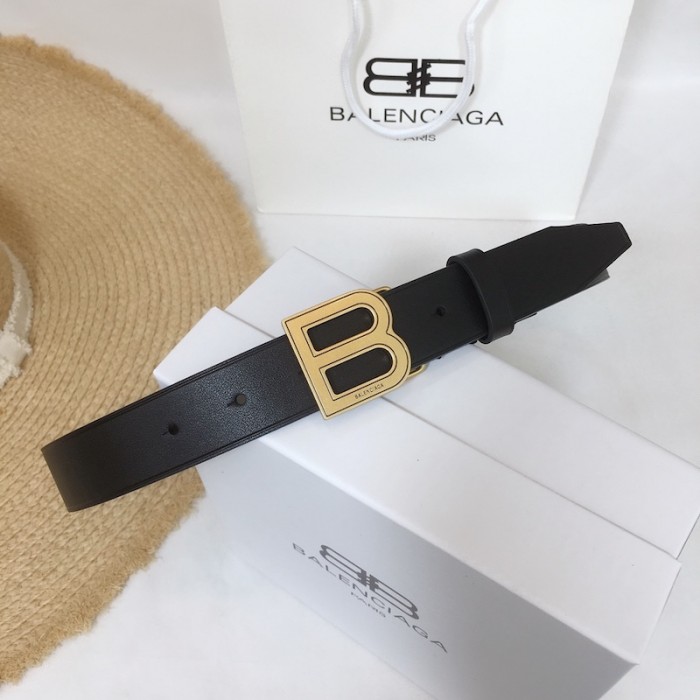 Ba*len*cia*ga hourglass thin belt black / gold
