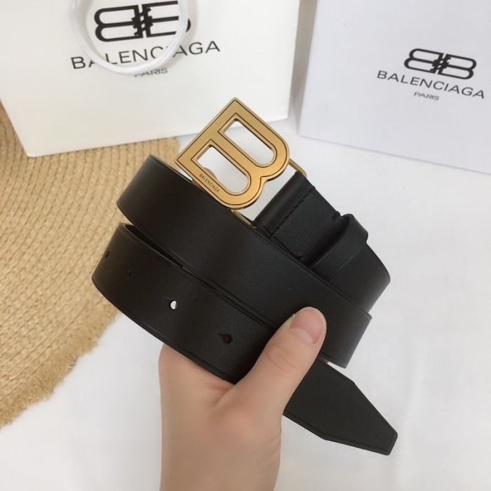 Ba*len*cia*ga hourglass thin belt black / gold