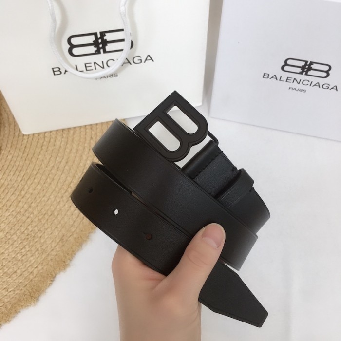 Ba*len*cia*ga hourglass thin belt black / black