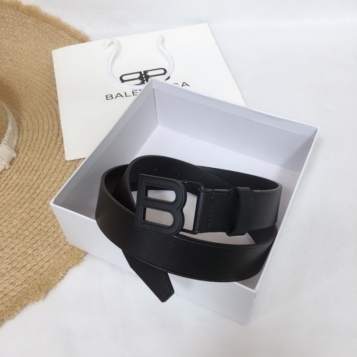 Ba*len*cia*ga hourglass thin belt black / black