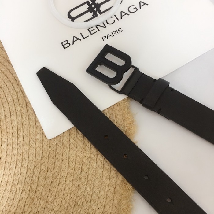 Ba*len*cia*ga hourglass thin belt black / black