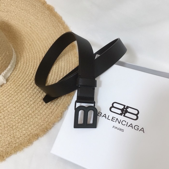 Ba*len*cia*ga hourglass thin belt black / black