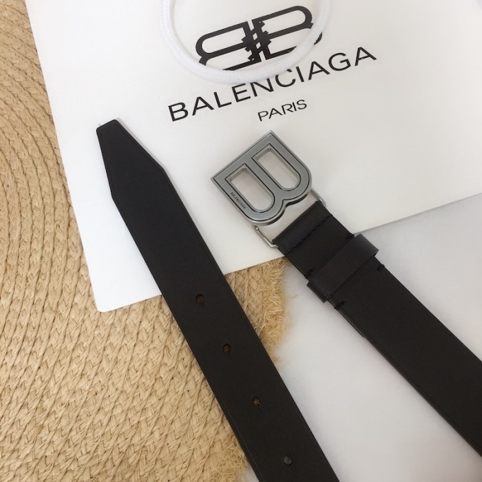 Ba*len*cia*ga hourglass thin belt black / silver
