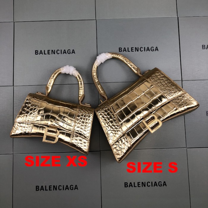 Ba*len*cia*ga women''s hourglass xs handbag in gold