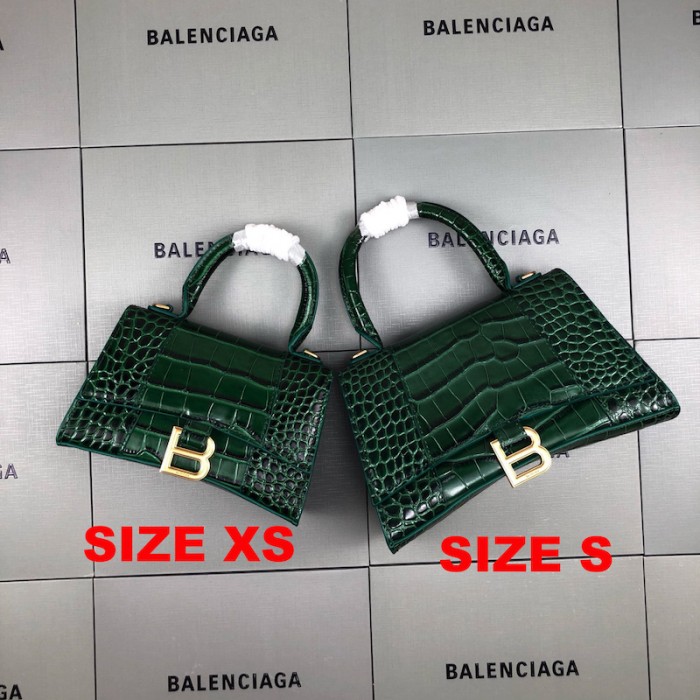 Ba*len*cia*ga women''s hourglass xs handbag in green