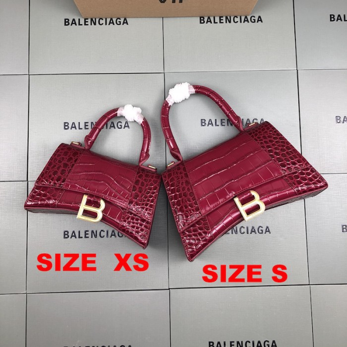 Ba*len*cia*ga women''s hourglass xs handbag in bright red