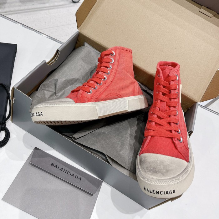 Ba*len*cia*ga paris high top sneaker in red