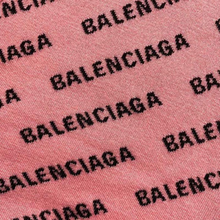 Ba*len*cia*ga mini allover logo cardigan in pink