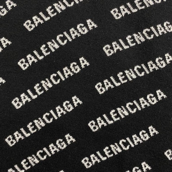 Ba*len*cia*ga mini allover logo sweater in black