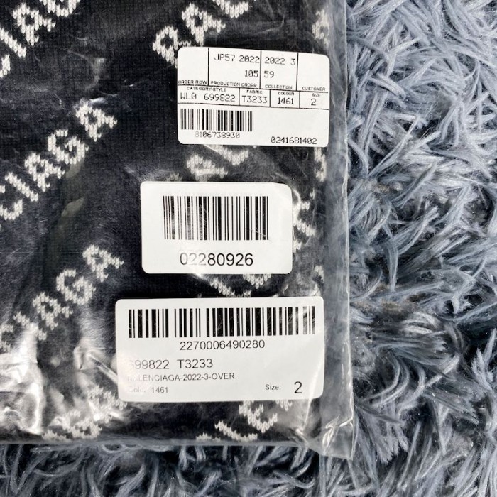 Ba*len*cia*ga mini allover logo sweater in black