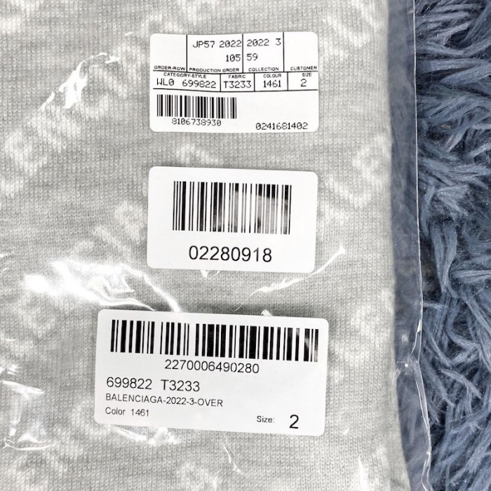 Ba*len*cia*ga mini allover logo sweater in grey