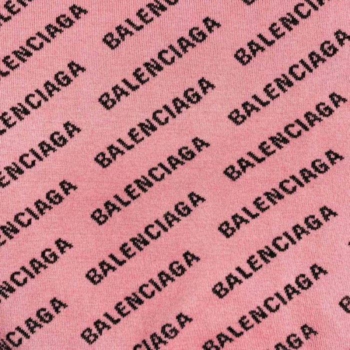 Ba*len*cia*ga mini allover logo sweater in pink
