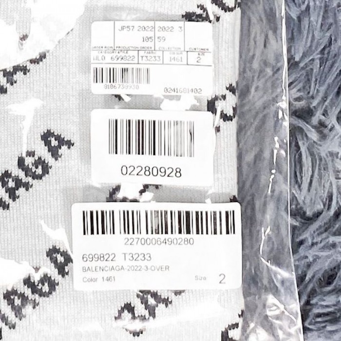 Ba*len*cia*ga mini allover logo sweater in white