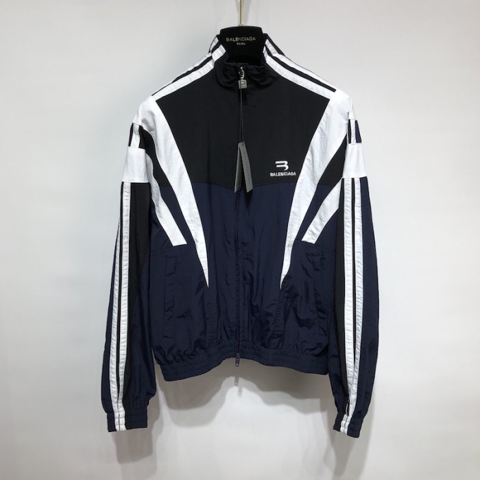 Ba*len*cia*ga sporty b regular tracksuit jacket in indigo