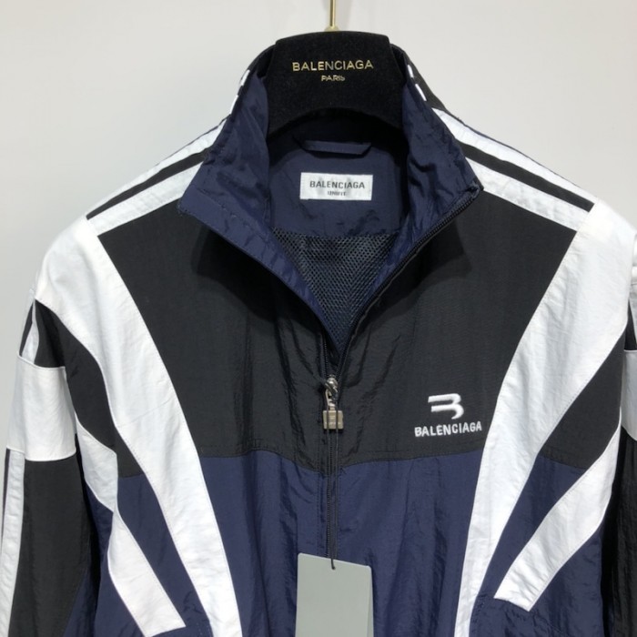 Ba*len*cia*ga sporty b regular tracksuit jacket in indigo