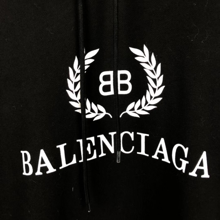Ba*len*cia*ga bb Ba*len*cia*ga printed hoodies black