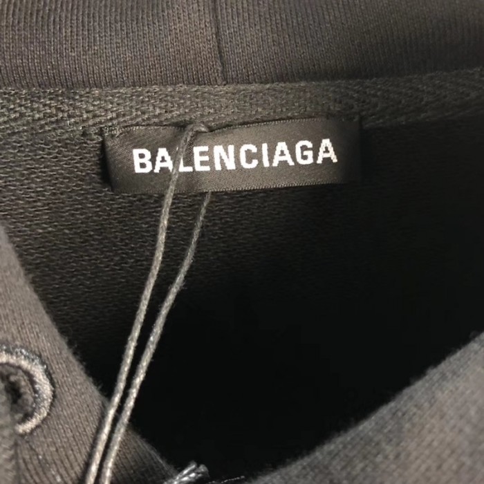 Ba*len*cia*ga bb Ba*len*cia*ga printed hoodies black
