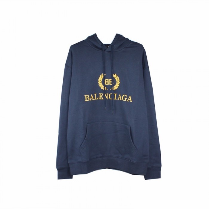 Ba*len*cia*ga bb Ba*len*cia*ga printed hoodies blue