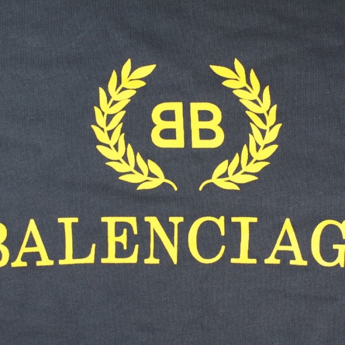 Ba*len*cia*ga bb Ba*len*cia*ga printed hoodies blue