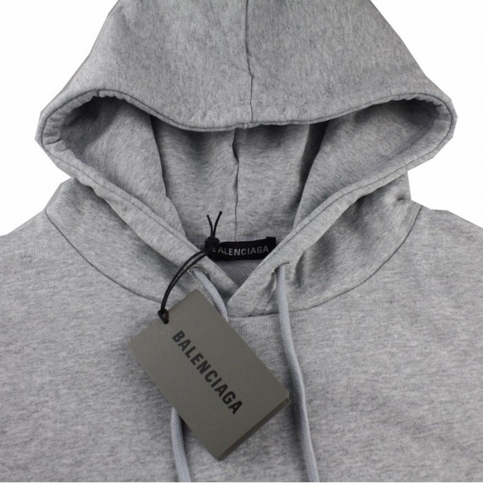 Ba*len*cia*ga bb Ba*len*cia*ga printed hoodies grey