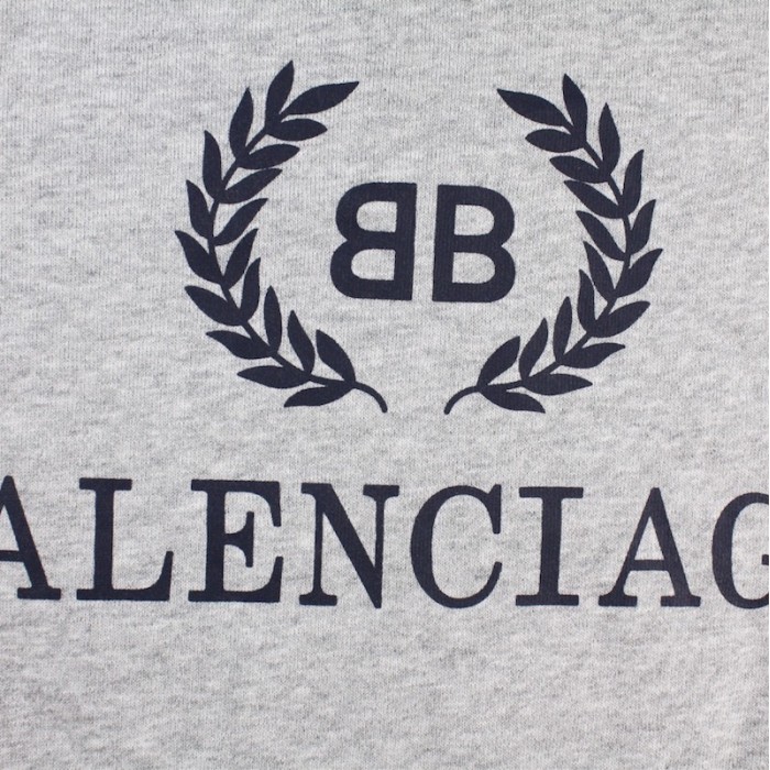 Ba*len*cia*ga bb Ba*len*cia*ga printed hoodies grey