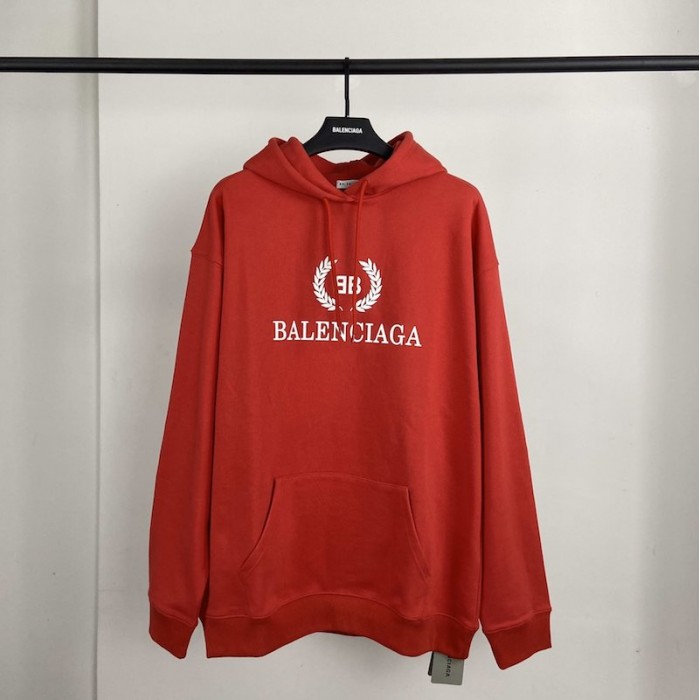 Ba*len*cia*ga bb Ba*len*cia*ga printed hoodies red