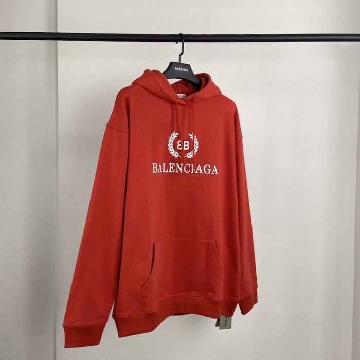 Ba*len*cia*ga bb Ba*len*cia*ga printed hoodies red