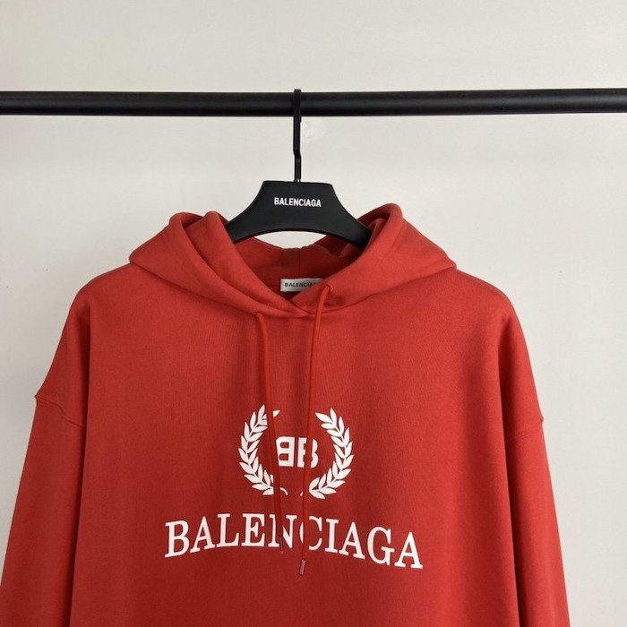 Ba*len*cia*ga bb Ba*len*cia*ga printed hoodies red