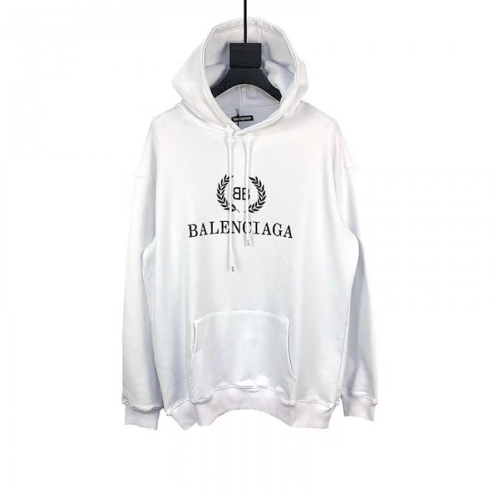 Ba*len*cia*ga bb Ba*len*cia*ga printed hoodies white