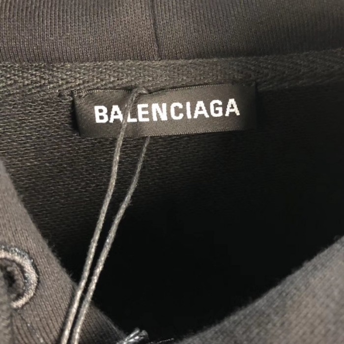 Ba*len*cia*ga bb Ba*len*cia*ga printed hoodies white