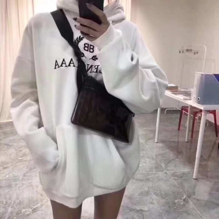 Ba*len*cia*ga bb Ba*len*cia*ga printed hoodies white