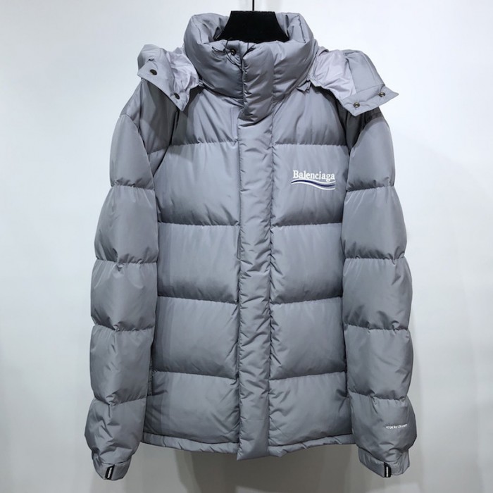 Ba*len*cia*ga political campaign coat jacket grey