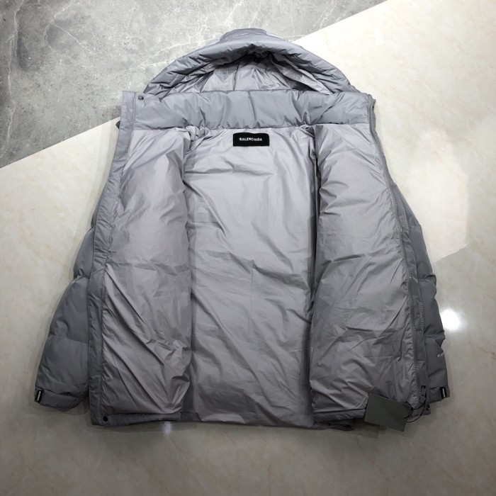 Ba*len*cia*ga political campaign coat jacket grey