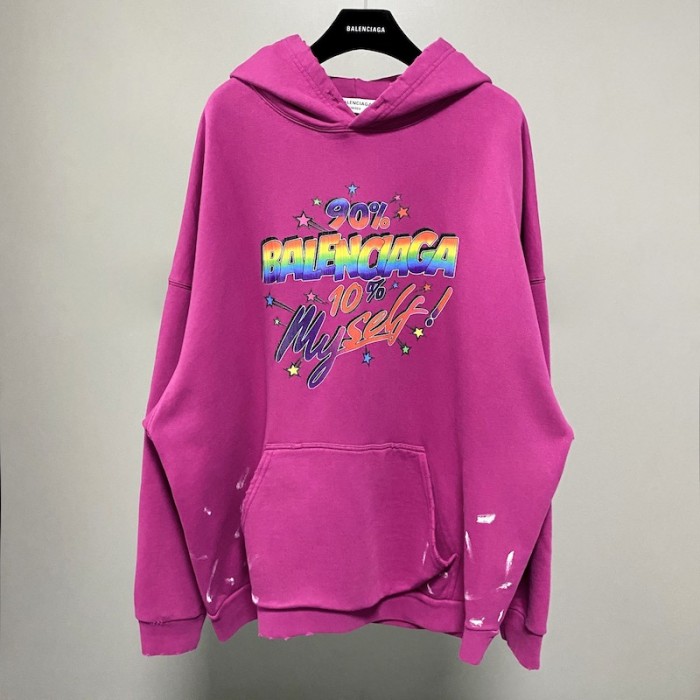 Ba*len*cia*ga 90/10 hoodie wide fit in fuchsia