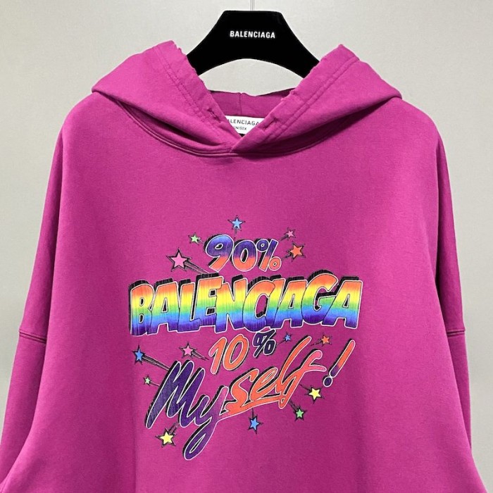Ba*len*cia*ga 90/10 hoodie wide fit in fuchsia