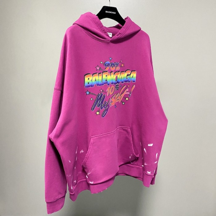 Ba*len*cia*ga 90/10 hoodie wide fit in fuchsia