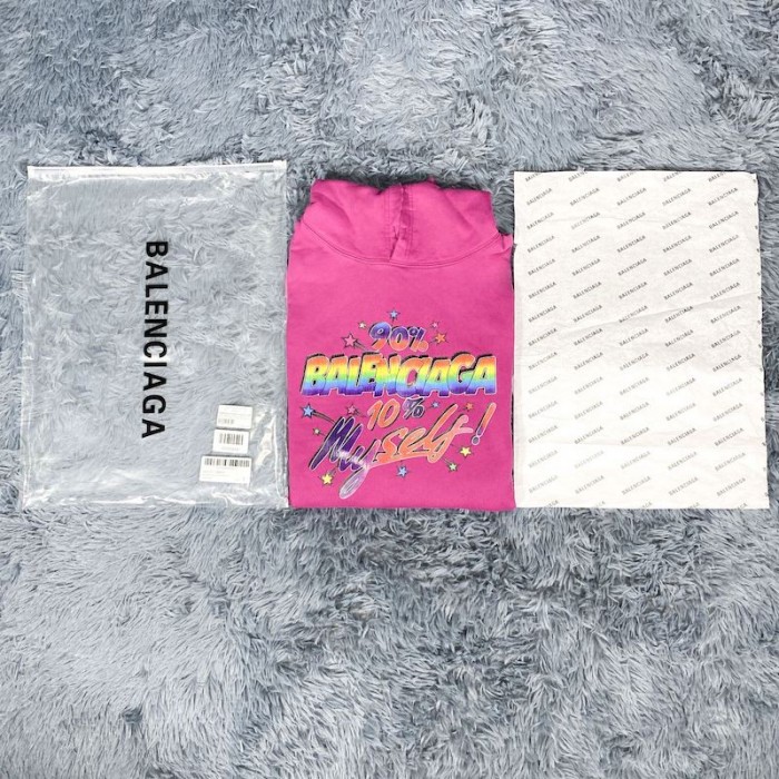 Ba*len*cia*ga 90/10 hoodie wide fit in fuchsia