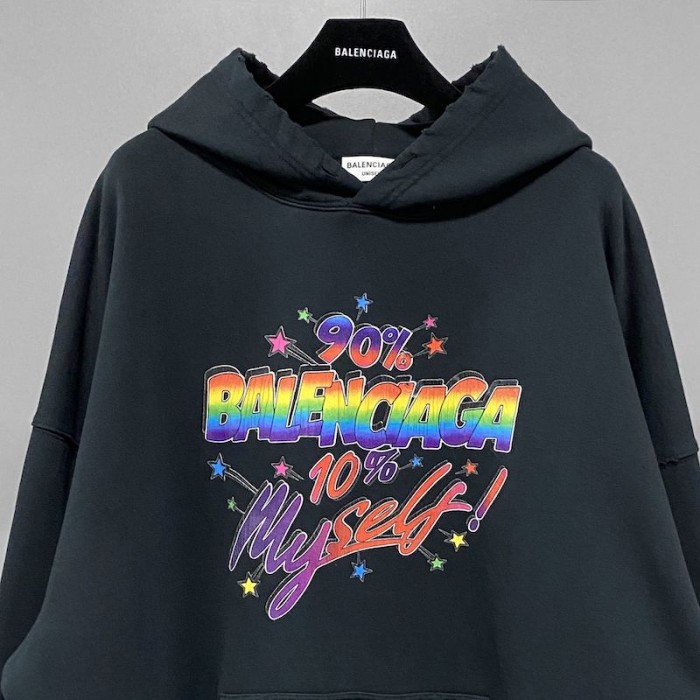 Ba*len*cia*ga 90/10 hoodie wide fit in black
