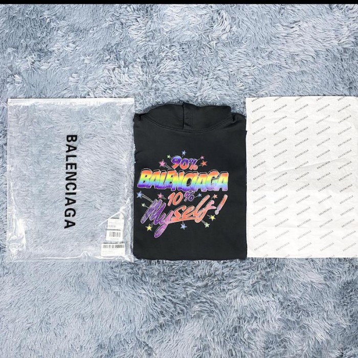 Ba*len*cia*ga 90/10 hoodie wide fit in black