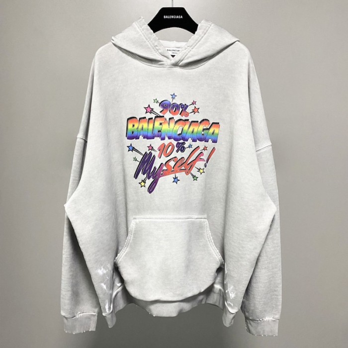 Ba*len*cia*ga 90/10 hoodie wide fit in grey