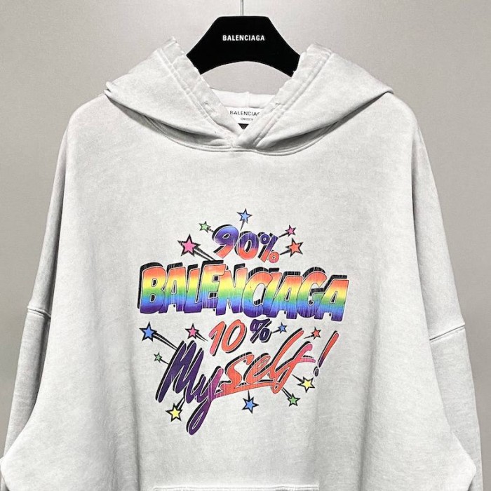 Ba*len*cia*ga 90/10 hoodie wide fit in grey