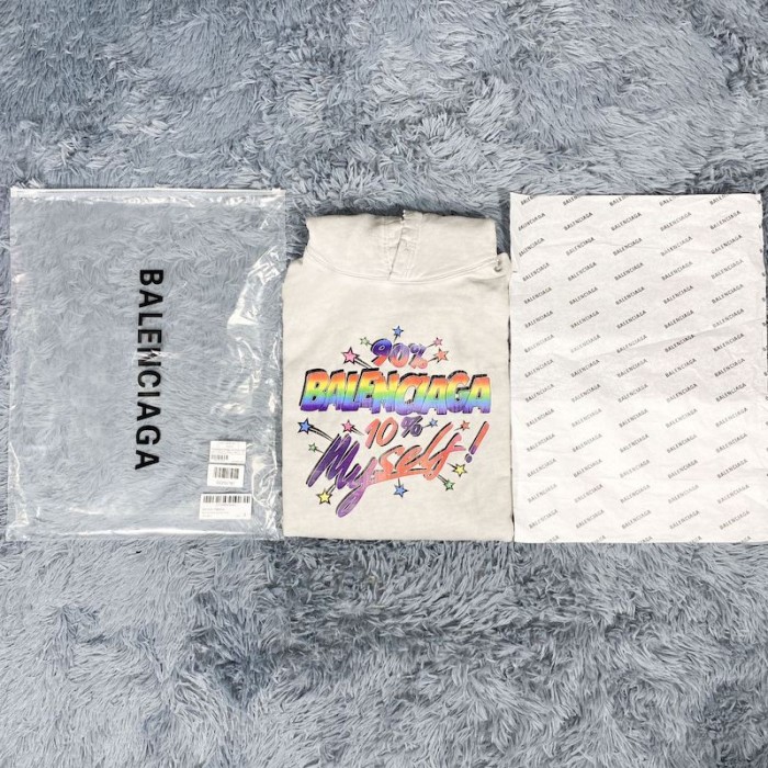 Ba*len*cia*ga 90/10 hoodie wide fit in grey